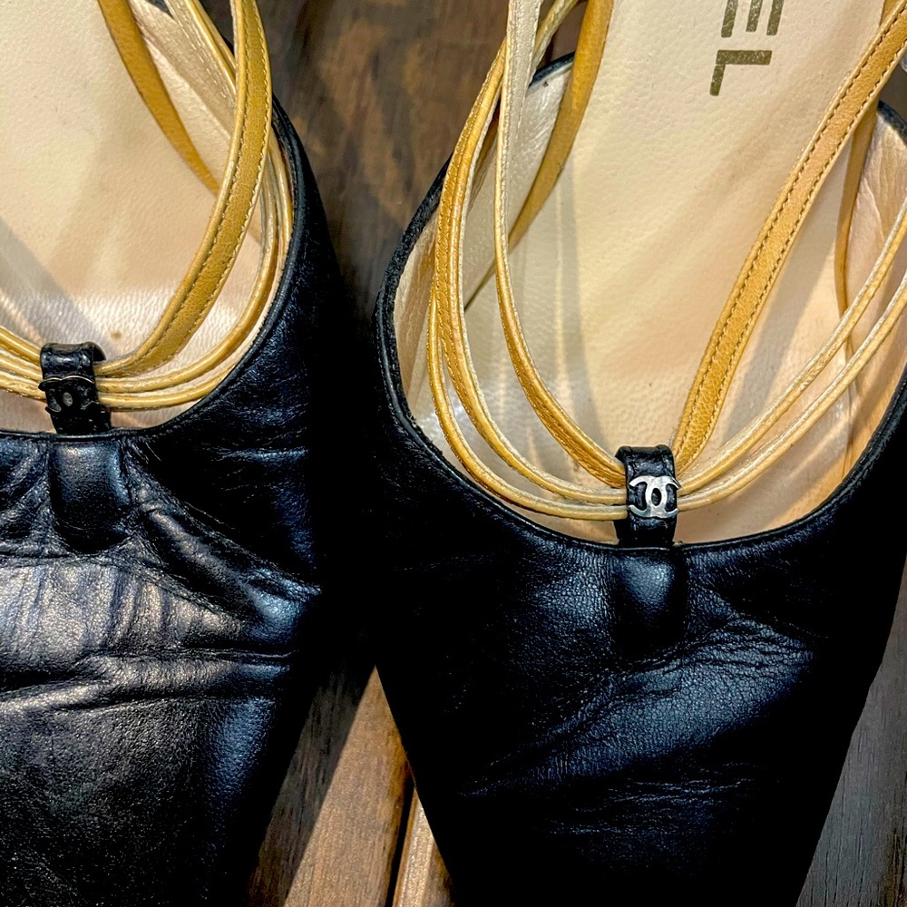 Authentic Chanel slingback heels